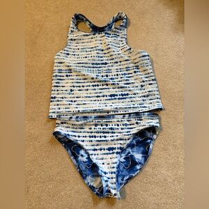 Reversible Blue and White Eddie Bauer Swim Set